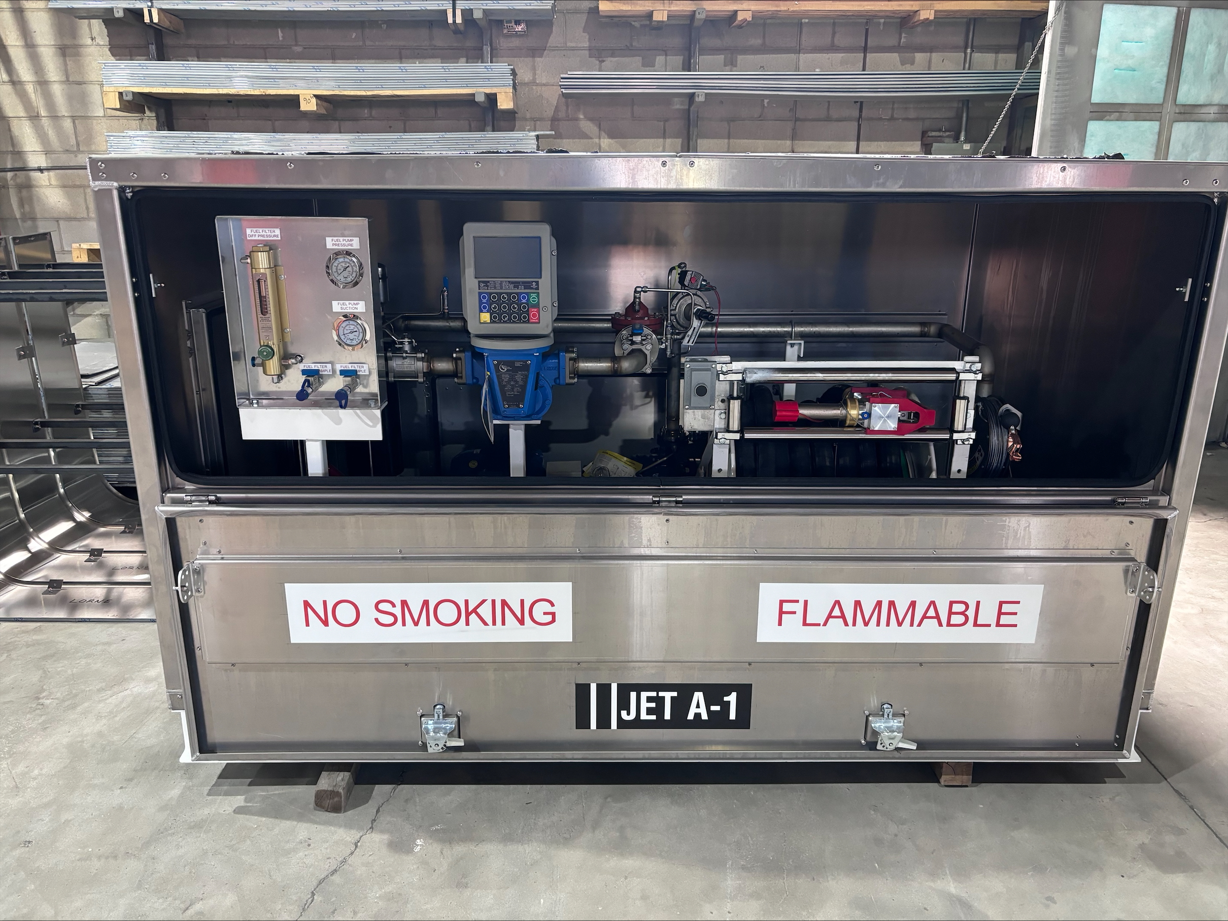 Aviation fuel dispensing cabinets supplied by Lemico
