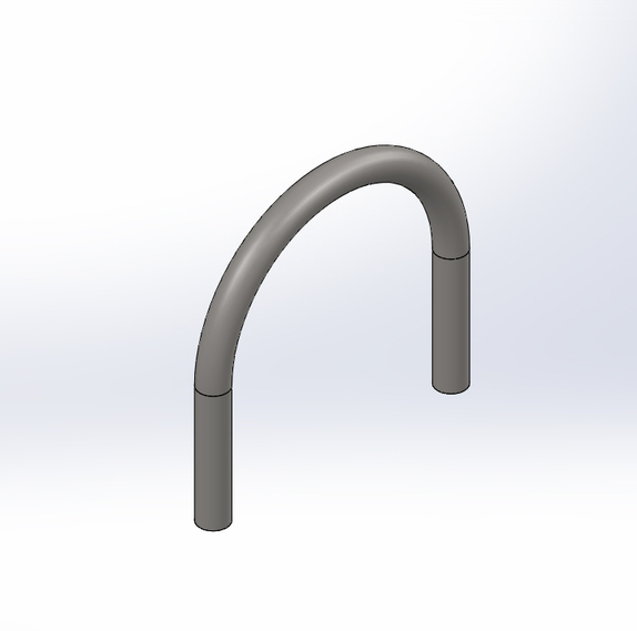 U-shape stainless steel protective bollard for retail fueling sites