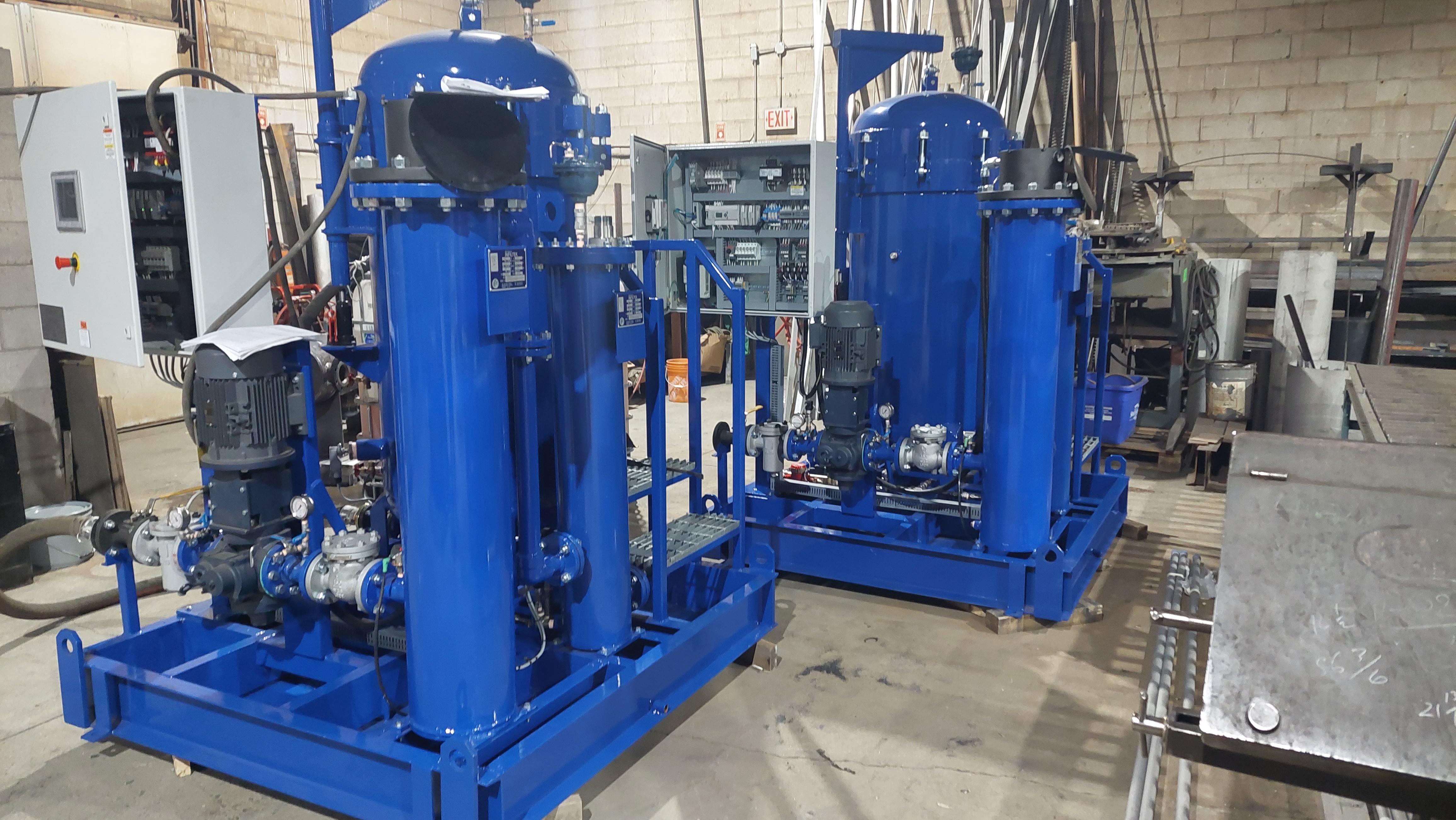 Industrial liquid filtration skid and process equipment