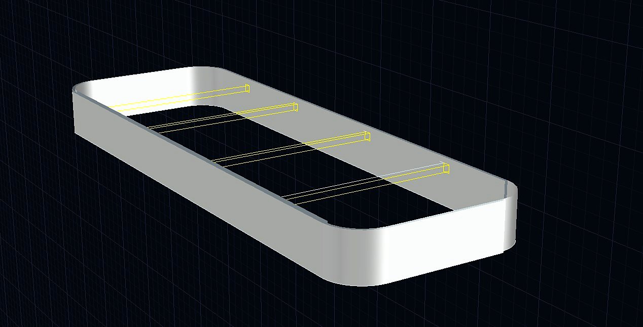 3D model of a Lemico fuel island form frame with internal cross members